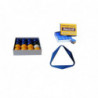 Lot Bleu comprenant : billes, triangle et craies