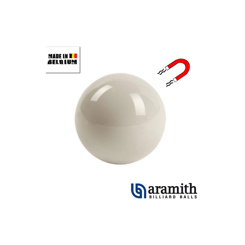 Bille blanche Magnetique Aramith 57,2 mm