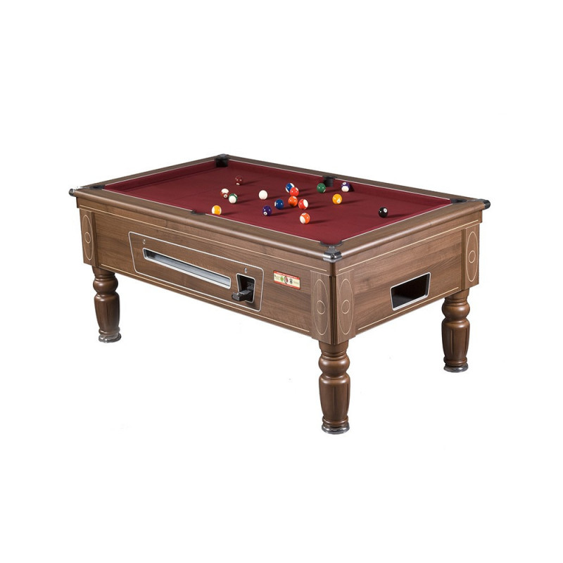 Billard Mahogany 7ft Châtaignier à monnayeur