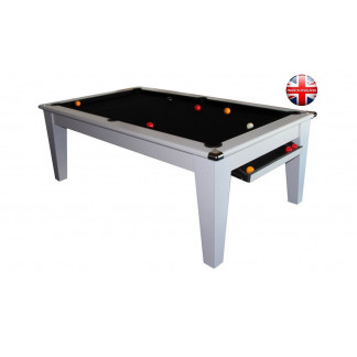 Billard Anglais DPT Omega blanc, une table 8 pool, 5 tapis au choix !