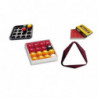 Lot Rouge comprenant : billes, triangle et craies