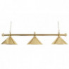 Luminaire 3 globes Laiton brillant 150 cm