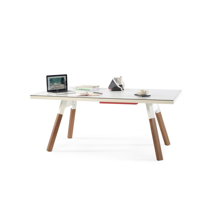 Table de ping pong convertible 180 coloris blanc