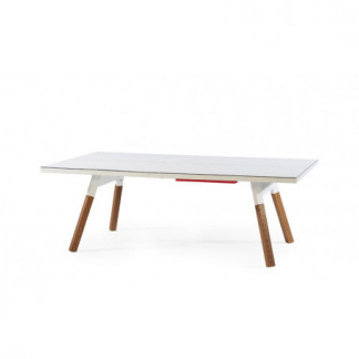 Table de ping pong convertible 180 coloris blanc