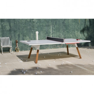 Table de ping pong convertible standard 274 coloris blanc