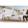 Table de ping pong convertible standard 274 coloris blanc