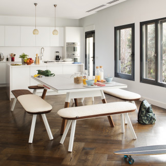 Table de ping pong convertible 180 coloris blanc