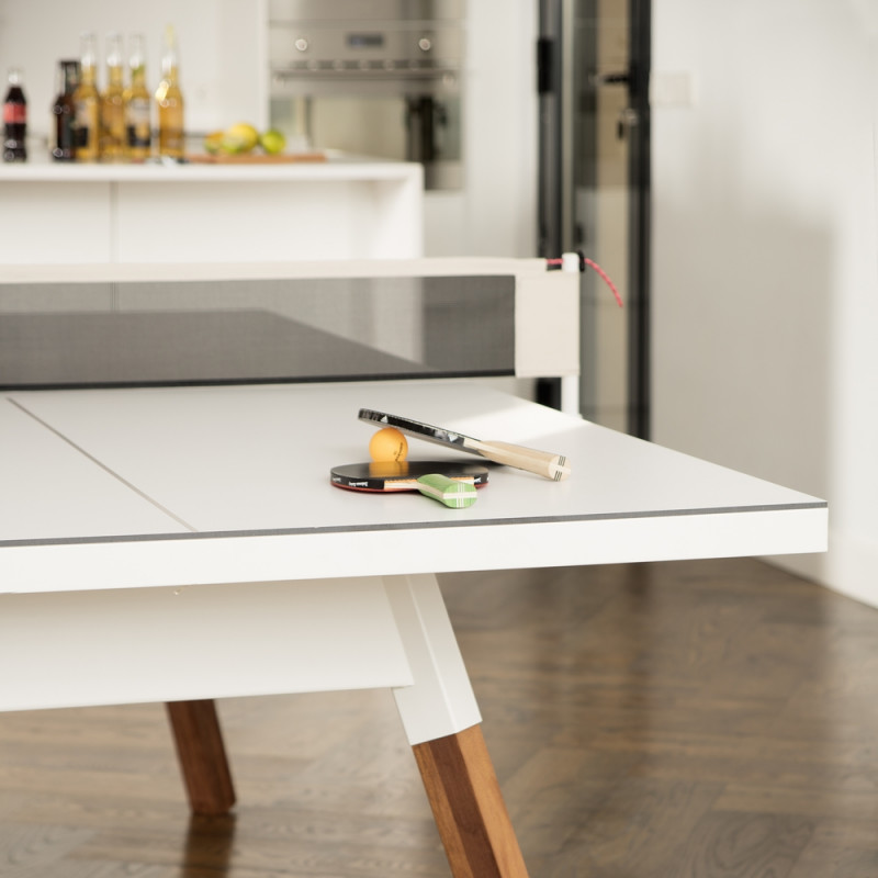 Table de ping pong convertible 220 coloris blanc