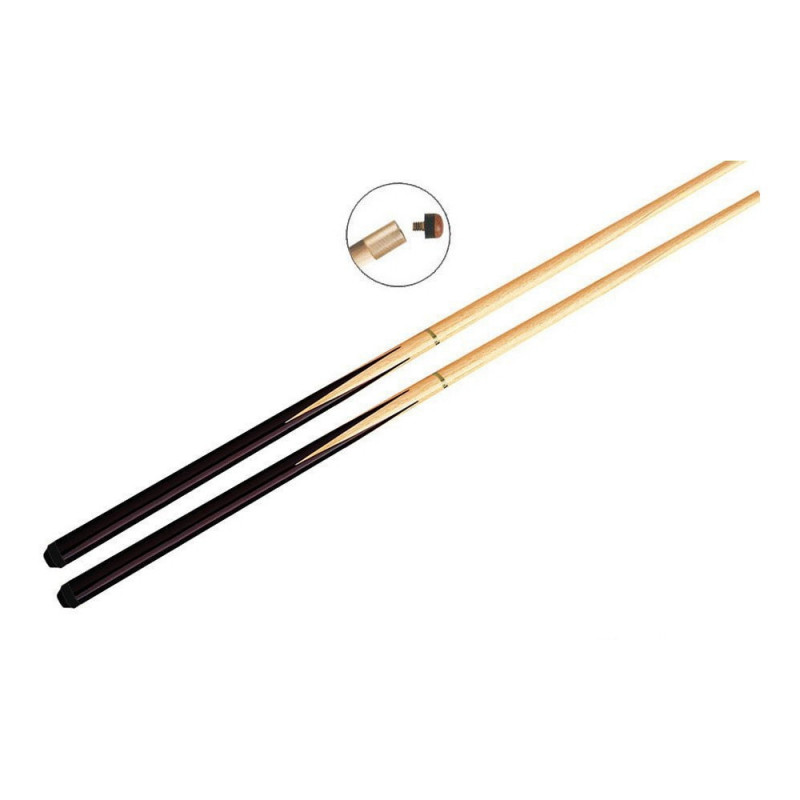 Queue billard standard 145 cm 1/2 - Virole laiton & Embout vissé 11mm