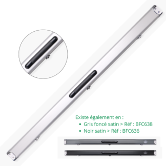 Boîtier Baize Master Prestige Gris clair Satin pour 2 queues monobloc
