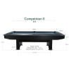 Billard Dynamic Compétition II 8 ft Noir