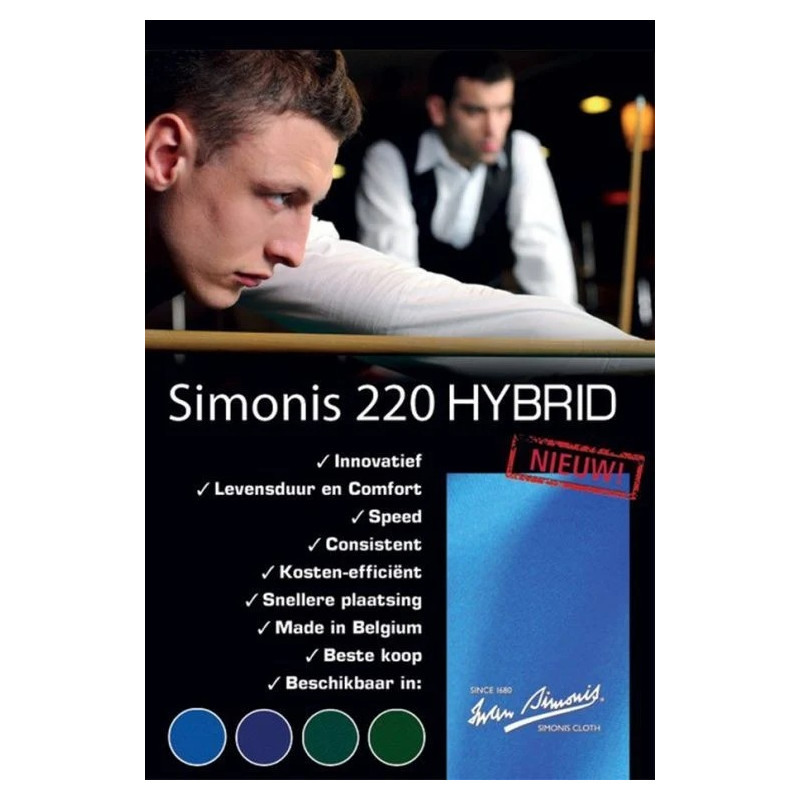 Tapis de Billard Français Simonis 220 Hybrid S