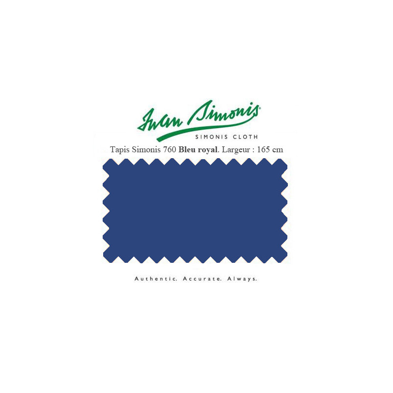 Tapis Simonis 760 Bleu Royal largeur 195 cm