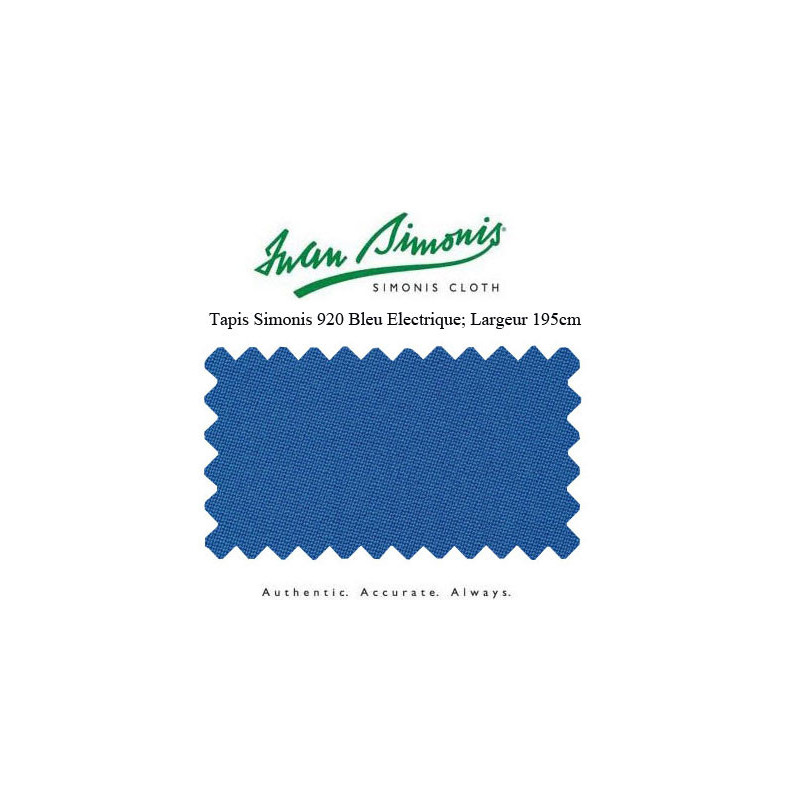 Tapis Simonis 920 Bleu électrique largeur 160 cm