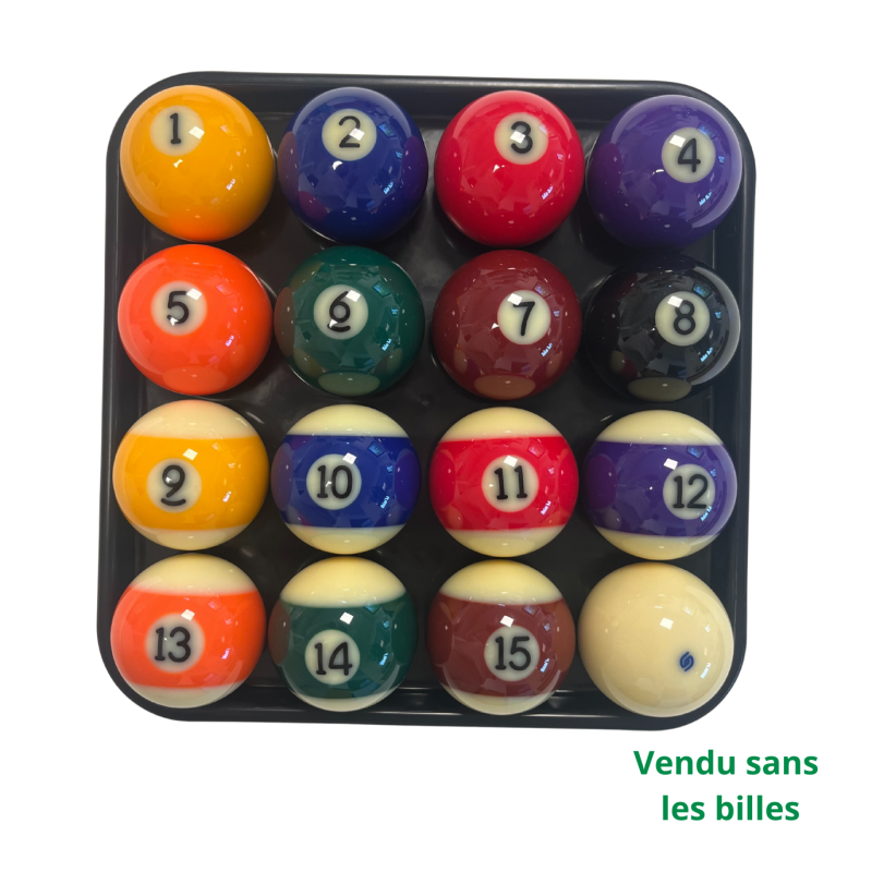 Plateau pour 16 Billes de billard 50,8 mm et 57,2 mm