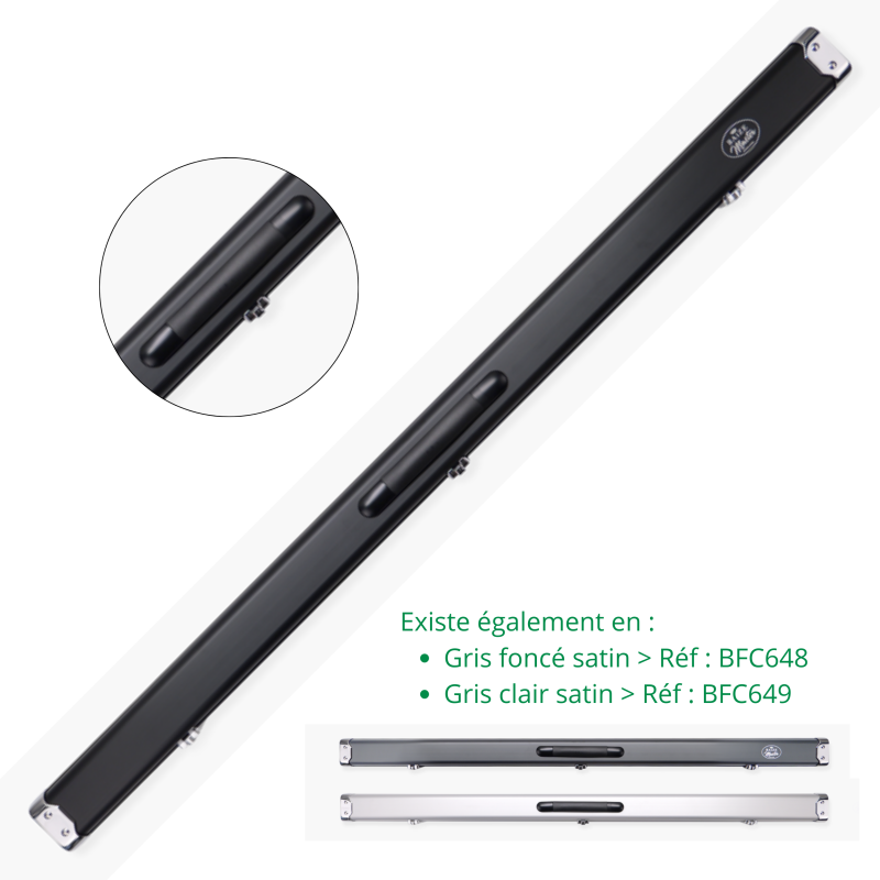 Boîtier Baize Master Prestige Noir Satin pour queue 3/4