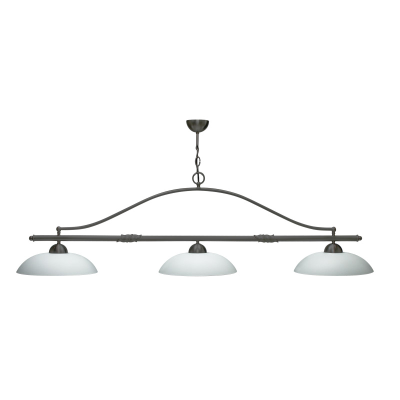 Luminaire KIMI finition graphite 3 verreries Opale