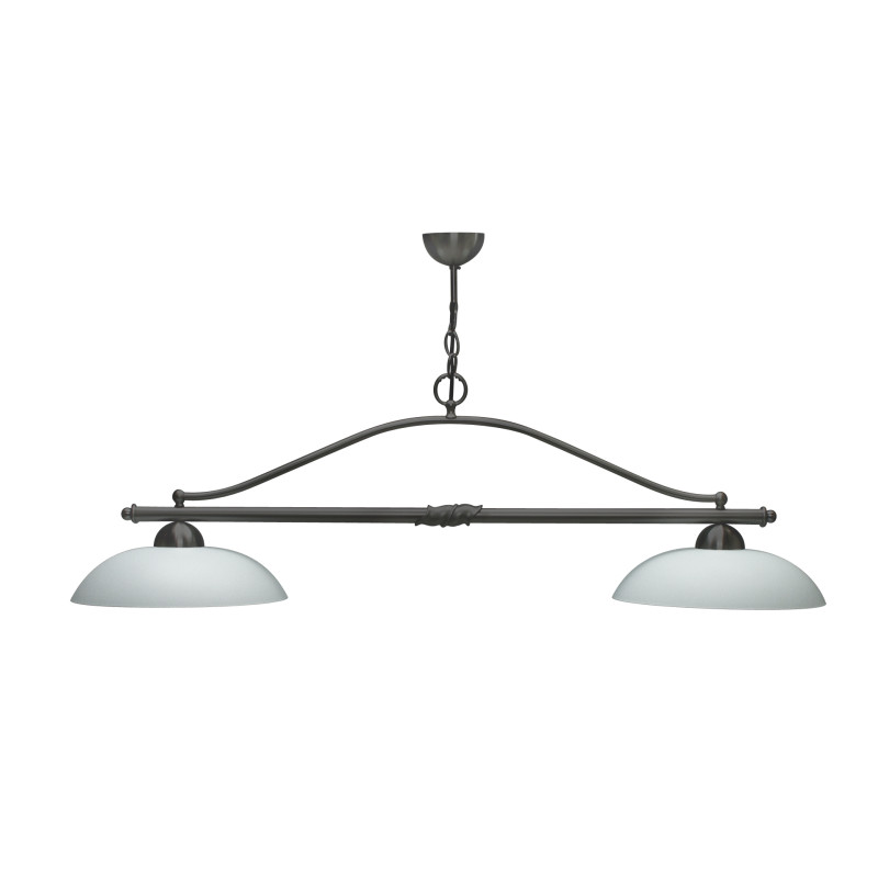 Luminaire KIMI finition graphite 2 verreries Opale