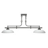 Luminaire KOLOA finition graphite 2 verreries Opale