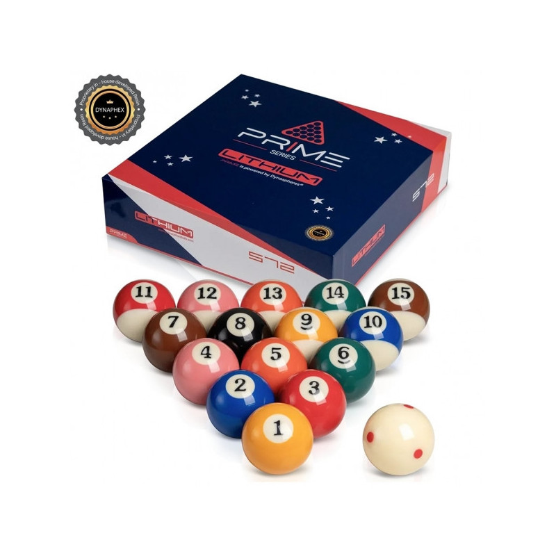 Billes de billard américain DynaSpheres Prime Lithium Ø 57,2mm