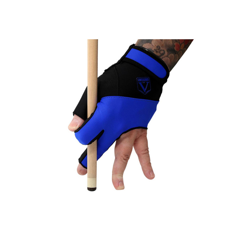 Gant Longoni Vaula noir et bleu - main gauche ou main droite