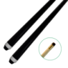 Lot de 2 Queues billard standard 133 cm 1pc - virole laiton & embout vissé 11mm