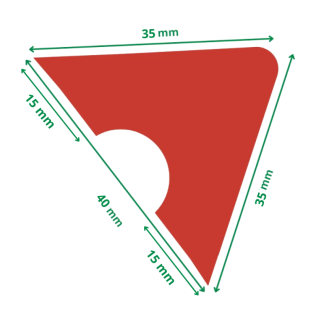 Caoutchouc Bandes Français 40 mm (ml)