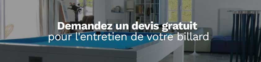 Devis entretien billard